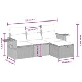  4-dijelni set vrtnih sofa s jastucima svijetlosivi poliratan | shoptok.hr