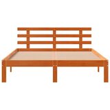 vidaXL Okvir kreveta s uzglavljem voštano smeđi 120x200 cm od borovine | shoptok.hr