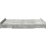  Krevet s ladicama Betonski sivi 140 x 200 cm Konstruirano drvo | shoptok.hr