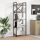 vidaXL Polica Sonoma hrast 56 x 34 x 171 cm Konstruirano drvo | shoptok.hr