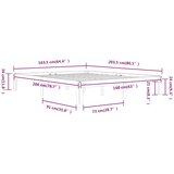  Okvir za krevet od masivne borovine 160 x 200 cm | shoptok.hr