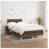  Box spring postelja z vzmetnico temno rjav 120x200 cm blago | Shoptok.si