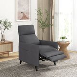 Namještaj Fotelja s funkcijom naginjanja i podesivim naslonom i osloncem za noge te 2 džepa za časopise, tamno siva | shoptok.hr