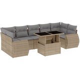 Maison Chic Seti vrtnega pohištva - Vrtna garnitura - Vrtni pohištvo set 8-delna z blazinami bež poli ratan, (21799848) | Shoptok.si