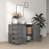  Komoda HAMAR tamnosiva 113 x 40 x 80 cm od masivne borovine | shoptok.hr