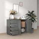  Komoda HAMAR temno siva 113x40x80 cm trdna borovina, (20656509) | Shoptok.si