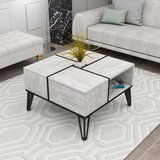 Hanah home Nirvana - Crystal WhiteBlack Coffee Table | ePonuda.com