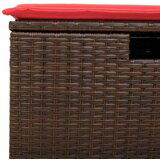  Vrtna garnitura - 8-dijelni set vrtnih sofa s jastucima smeđi od poliratana - Smeđa sa spremištem 8 | shoptok.hr