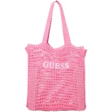Guess Shopper torba roza / bijela