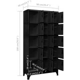 Ormarić Omara s ključavnico črna 90x40x180 cm jeklo, (20705081) | Shoptok.si