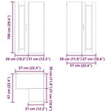  Stenska kuhinjska omarica s polico Siva Sonoma 57 x 57 x 100 cm | Shoptok.si