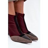 Boto Women's ankle boots with chunky heel zip Bordeaux Delvane | Shoptok.si