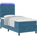vidaXL LED Box Spring Krevet Tamno plava 80 x 200 cm tkanina | shoptok.hr
