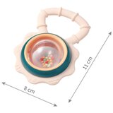 BabyOno Rattle With Teether 3m+ grizalo z ropotuljico Flower 1 kos | Shoptok.si