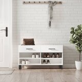 The Living Store Regal za čevlje visok sijaj bel 102x35x55 cm inženirski les - Klop Za Čevlje, (21485763) Cene