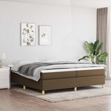  Krevet s oprugama i madracem tamnosmeđi 200x200 cm od tkanine | shoptok.hr