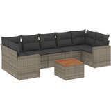 Maison Chic Seti vrtnega pohištva - Vrtna garnitura - Vrtni pohištvo set 8-delna z blazinami siv poli ratan, (21800261) | Shoptok.si