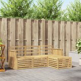  Set vanjskih sofa 4 kom. Bijela Čvrsto drvo akacije | shoptok.hr