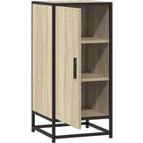vidaXL Komoda sonoma hrast 35,5x35x76 cm inženirski les in kovina | Shoptok.si