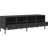 TV ormarić crni 135x39x43 5 cm hladno valjani čelik | shoptok.hr