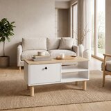 Hanah home klub sto Aris, 90 cm, hrast Sapphire / beli Cene