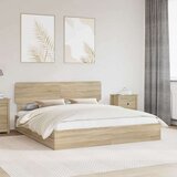  Postelja s shranjevanjem z vzglavjem Sonoma hrast 180 x 200 cm, (5000105866) | Shoptok.si