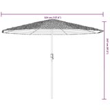 vidaXL Vrtni suncobran s čeličnom šipkom plavi 324x324x247 cm | shoptok.hr