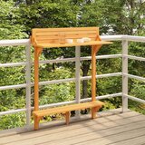 vidaXL Balkonski barski stol 90x37x122,5 cm masivno bagremovo drvo | shoptok.hr