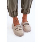 S. BARSKI Light Women's Leather Moccasins on Platform Beige | ePonuda.com