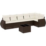 Maison Chic Seti vrtnega pohištva - Vrtna garnitura - Vrtni pohištvo set 7-delna z blazinami rjav poli ratan, (21803014) | Shoptok.si