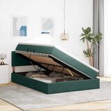 LED krevet za pohranu s madracem Tamnozelena 140 x 190 cm | Shoptok.si