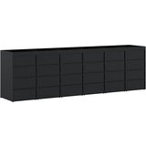  Skladištenje kanti za 6 kanti Crna 408 x 77,5 x 121,5 cm | shoptok.hr