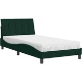 Krevet s madracem Hanko tamnozeleni 100x200 cm baršunasti | Eponuda.com