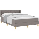 vidaXL Box spring krevet Sivo-smeđa 200 x 140 cm tkanina - Sivo-smeđa 140 x 200 cm Dizajn s rombovima Cijene