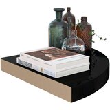vidaXL Plutajuće kutne police 2 kom sjajne crne 35 x 35 x 3,8 cm MDF | shoptok.hr