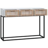  Konzolni stol bijeli 105x30x75 cm konstruirano drvo i željezo | Eponuda.ba