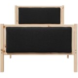  Krevetna konstrukcija s uzglavljem Crna 90 x 200 cm tkanina Smeđa | Shoptok.si