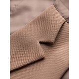 Ombre Fitted elegant men's vest with elastane and lapels - brown | shoptok.hr