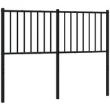 vidaXL Kovinsko posteljno vzglavje črno 120 cm | Shoptok.si
