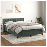 vidaXL Box spring postelja z vzmetnico temno zelen 140x190 c Cene