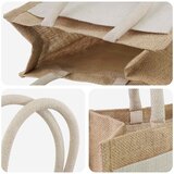  Torbe od jute s džepom 5 Prirodna i bijela 26 x 22 x 14 cm | shoptok.hr