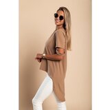 Fenzy Asimetrična Kratka Majica Vebtura, Rjava | Shoptok.si