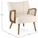 BIZZOTTO Bež žameten fotelj Virna – | Shoptok.si