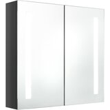 Maison Chic LED Kopalniška omarica - Kopalniški kabinet z ogledalom sijoče siva 62x14x60 cm, (21794823) Cene