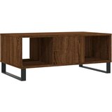 vidaXL Klubska mizica rjav hrast 90x50x36,5 cm inženirski les | Shoptok.si