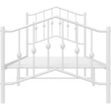 Metalni okvir kreveta s uzglavljem i podnožjem bijeli 80x200 cm | shoptok.hr