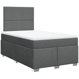  Krevet box spring s madracem tamnosivi 120 x 190 cm tkanina | shoptok.hr