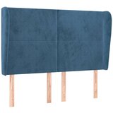 The Living Store vzglavje z ušesi temno modra 147x23x118/128 cm žamet - vzglavje, (21418640) | Shoptok.si