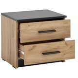  Noćni ormarić TOD hrast craft/crna | Eponuda.com