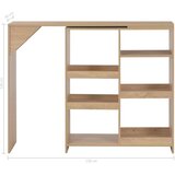 vidaXL Barski stol s pomičnom policom boja hrasta 138 x 39 x 110 cm | shoptok.hr